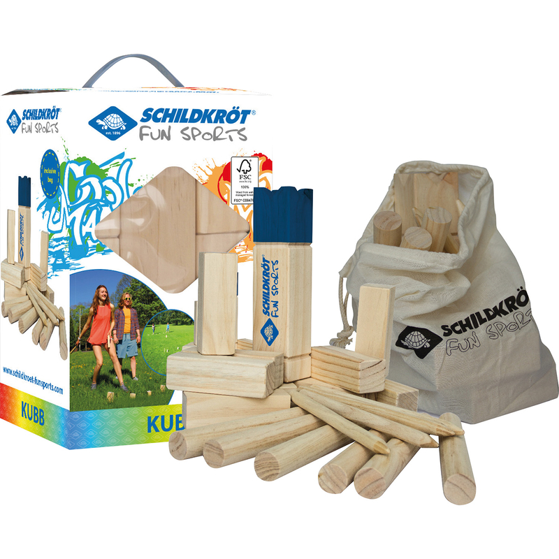 Kubb original mit rotem Knig